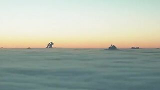 Dawn above the clouds