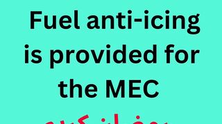 Fuel anti-icing is provided for the MEC