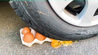 BIG EGG COCA COLA BALLOON VS CAR, Coca Cola Zero, PowerAde, Fanta, Sprite, Fruko and Mentos Diff Und