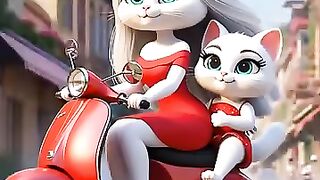 3d cat stories video