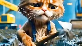 3d cat short video