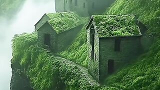 It was abandoned by humans and then taken over by nature or perhaps others.