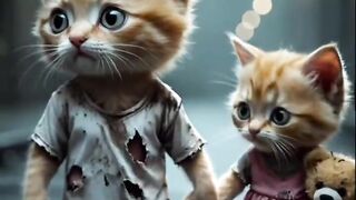 Poor Cat Works Hard to Make His Sister’s Dream Come True..️