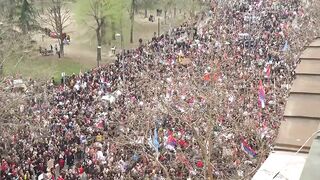 Protesters flood Belgrade in huge anti-government rally _ REUTERS.