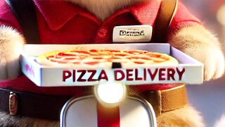 Cat,s first Day as a Pizza delivery driver