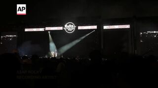 A$AP Rocky dedicates set at Rolling Loud music festival.