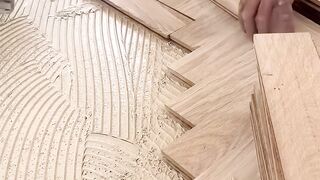 Installing wooden tiles