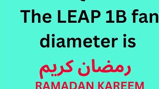The LEAP 1B fan diameter is