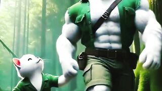 3d cat short video