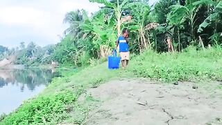 Little Boy Hunting Fish