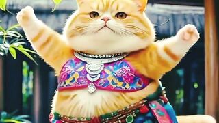 3d cat short video