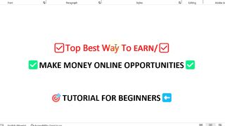 How Make Money Online from Scratch,  Earning Opportunities You need to know