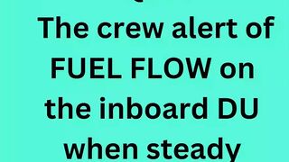 The crew alert of FUEL FLOW on the inboard DU when steady indicates: