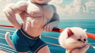 3d cat short video