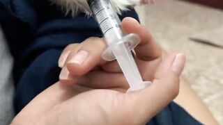 Funny reaction cat jealous but adorable