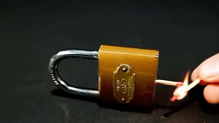 Way to open a lock with matches