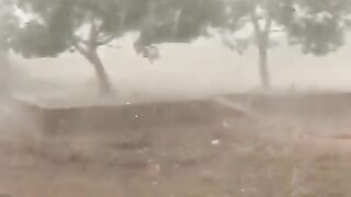Hard raining