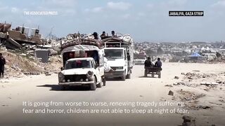 Palestinians in Gaza forced to flee to safer areas amid new wave of Israeli airstrikes.
