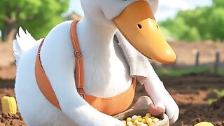 Little Boar & Duckling ???????? | Harvesting Wheat & Cooking Together!