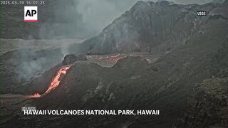 Hawaii's Kilauea volcano resumes on-and-off again eruption that has dazzled park visitors.