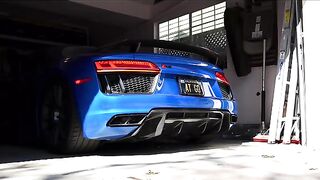 2017 audi r8 v10 engine- 5.2l naturally aspirated v10 power- 610 hp (449 kw) torque- 560 nm transmission- 7-speed s-tronic dual-clutch drivetrain