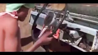 the car reverses