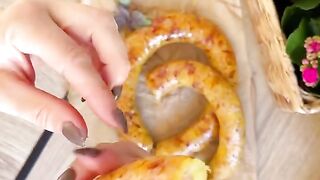 Potato sausage with bacon