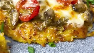 Spectacular hot stuff. Potato nests with stuffing
