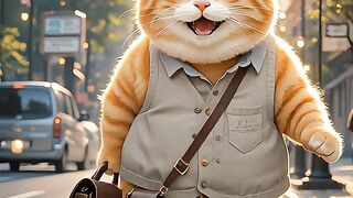 3d cat short video