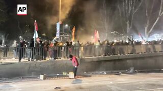 Erdogan speaks as protests continue in Turkey over Istanbul mayor's arrest.