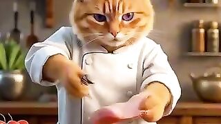 Cat cooking