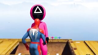Spiderman vs Squid Game