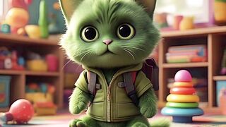3d cat short video
