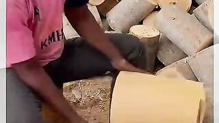 So this is how wooden matchsticks are produced.