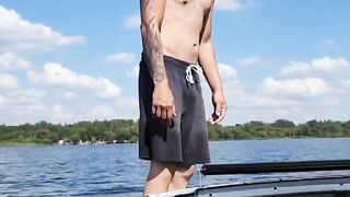 Backflip from a motor boat