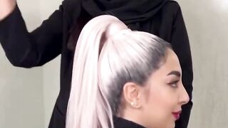 Expert Hairdresser Make A Teapot of the Hair