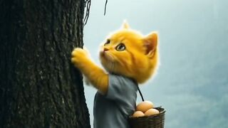 3d cat short video