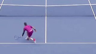 Jannik Sinner FALLS over then wins point! 2025