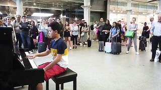 Bohemian Rhapsody Interrupted by Bernie Lookalike? Shocked Crowd! Cole Lam 12 Years Old