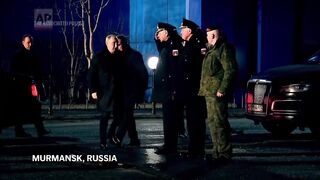 Putin attends launch ceremony of new Russian nuclear submarine.
