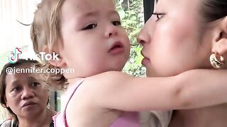 viral video of child crying and wanting to be left