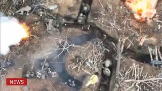 Ukraine Drones drop grenades destroy Russian Wagner Group posts In Bakhmut