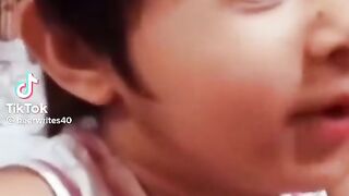 Tiktok little cute baby girl with her father