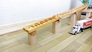 Marble Run ASMR | Haba Triple Slope & Truck Cargo.