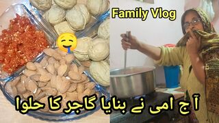 Aaj Hum NY Ghar Main Bnaya Gajar ka Halva | family Vlog