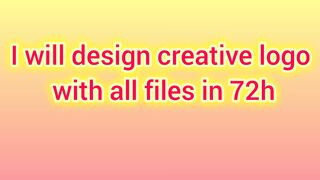I will design creative logo with all files in 72h