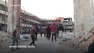 Palestinians in Khan Younis mark Eid among the ruins.