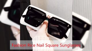 Fashion Rice Nail Square Sunglasses: The Ultimate Summer Essential for Style & UV Protection