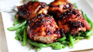Chicken thighs in the best marinade, grilled