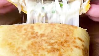Flatbread with cheese and mushrooms